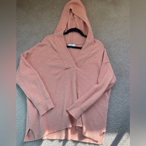 Aerie cozy up waffle knit hooded sweater